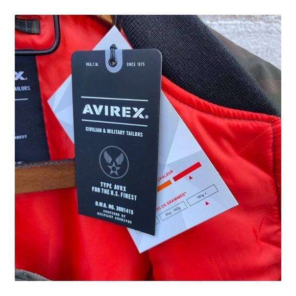 Men’s Avirex puffer bomber flight jacket LG - Picture 7 of 7